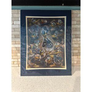 2023 Disney Parks Donald Duck Thru The Years By Darren Wilson Matte Print 14x18”